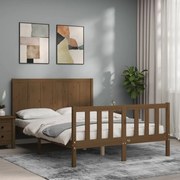 Giroletto con testiera miele 140x200 cm in legno massello