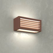 Applique Line Design E27 Mattone Ruggine Corten IP65 Antiabbagliamento