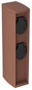 Colonnina con Prese elettriche da Giardino 30cm IP54 Alluminio - Corten Colore del corpo Corten