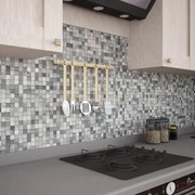 Mosaico in pietra argento L 30 x L 30 cm, 10 pezzi