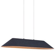 Lampada a sospensione moderna nera con interno grigio con LED dimmerabile a 3 livelli - Dani