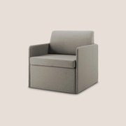 DAG Poltrona letto singolo salvaspazio in TESSUTO impermeabile T13 tortora