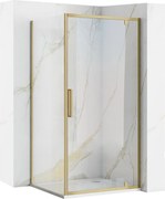 Cabina doccia REA Rapid Swing Brush Gold
