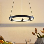 Lucande Paliva LED a sospensione, 48 cm, nero