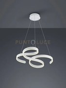 Francis sospensione led 48w 5600lm, 3000k vortici bianca con regola...