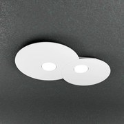 Plafoniera Moderna Cloud Metallo Bianco 2 Luci Gx53