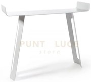 Consolle per ingresso moderna tibet bianco marmo in ferro 110x35x85hcm