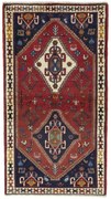 Shiraz Tappeto persiano 80x150 Rosso (Iran) Annodato A Mano