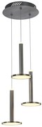 Lampadario led a tre pendenti tua md17033012-3asn cromo