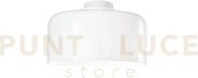 Plafoniera gibus bianca 1 luce attacco e27 30x30x23cm in vetro soff...