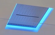 Antonio lupi design meteo2c bal soffione led rgb 52x35 cm ad incasso soffitto con cascata e doccia acciaio