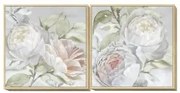 Quadro DKD Home Decor 80 x 4 x 80 cm Fiori Shabby Chic (2 Unità)