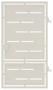 Cancello con serratura elettrica Privacy in ferro, apertura a destra, L 104.5 x H 180 cm, di colore bianco