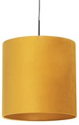 Lampada sospensione giallo velluto cm 40- COMBI