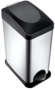 Cestino rifiuti 15 l nero/acciaio inox