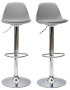 Set di 2 sgabelli da bar design colore grigio chiaro STEEVY