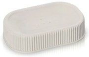 Porta sapone da appoggio beige in plastica Ring