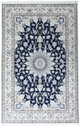 Nain Tappeto persiano 240x160 Blu (Iran) Annodato A Mano
