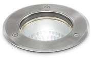 Faretto-Calpestabile Moderno Park Metallo Cromo 1 Luce Gu10