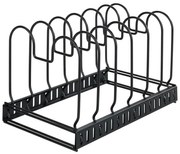 WENKO 53149100 - Porta coperchi e padelle 18x18 cm nero