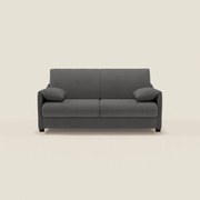 Primula divano letto con materasso alto 18 cm - braccioli mobili e tessuto smacchiabile T05 antracite
