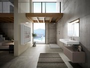 Mobile sottolavabo e lavabo Element per vasca centrale tortora L 100 x H 34 x P 45 cm