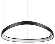 Sospensione Moderna Gemini Metallo Nero Led 48W 3000K Luce Calda