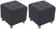Set Sitzhocker Pharao Confort E Stile - Set Di 2 / Dunkelgrau