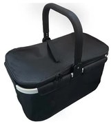 Cestino da campeggio pieghevole per picnic nero