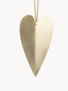 Set di 4 addobbi di Natale in ottone Heart