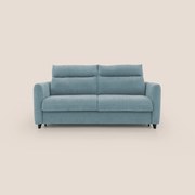 Peonia divano letto scandinavo con materasso H18 cm e morbido e alto schienale in tessuto Bouclé impermeabile T07 carta da zucchero