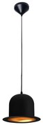 Searchlight 27024 - Lampadario a sospensione con filo 1xE27/60W/230V nero