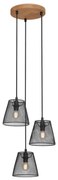 Briloner 4074-035 - Lampadario a sospensione con filo TAUNUS 3xE14/40W/230V albero di caucciù