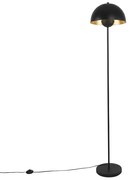 Lampada da terra industriale nera con oro 160 cm - Magnax