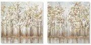 Tela DKD Home Decor Alberi Tradizionale 90 x 2 x 90 cm (2 Unità)