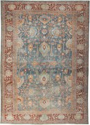 Mahal Tappeto 260 x 360 Blu (Iran) Annodato A Mano