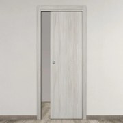 Porta interna scorrevole Elm in MDF colore olmo chiaro, L 60 x H 210 cm, apertura reversibile