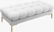 Panca Mamaia 2 posti in tessuto Bouclé gambe oro - L133cm