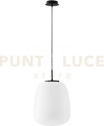 Lampadario a sospensione tolomeo ovale bianca opale 1 luce attacco ...