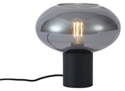 Lampada da tavolo di design nera con vetro fumé - Umbrella