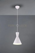 Enzo sospensione 1 luce attacco e27 doppio cono metallo bianco d. 20cm