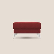 Star Pouf con piedini alti in microfibra impermeabile T11 rosso