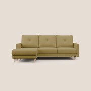 Matisse Divano angolare con sedute scorrevoli in tessuto morbido smacchiabile T17 giallo