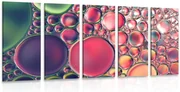Quadri 5 pezzi – Gocce d'olio astratte