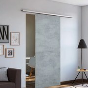 Porta scorrevole reversibile Cemento in mdf grigio, L 92.5 x H 211.5 cm, con binario Belem