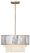 Lampadario Contemporaneo Reverie Acciaio Oro Champagne 4 Luci E14