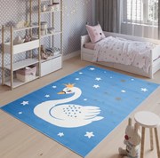 Tappeto per la camera dei bambini con cigno Larghezza: 80 cm | Lunghezza: 150 cm