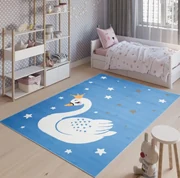 Tappeto Bambini Rosa 160x230 cm Unicorno Lavabile Antiscivolo vidaXL