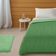 Trapuntino 1 piazza e mezza double face verde chiaro scuro