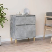 Credenza grigio cemento 60x35x70 cm in legno multistrato